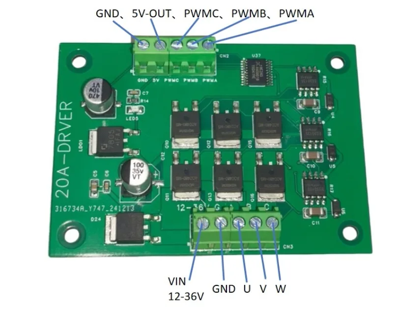 Brushless Motor Drive Board, BLDC Drive Board, Brushless Motor Development Board, 12V10A
