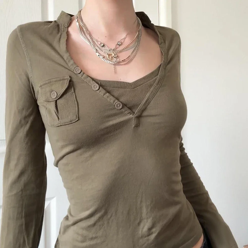 

51-53 Cm Slim Fit Top Solid Color Pattern Spring Autumn Wear Vacation Outfit Brand New Condition Slightly Stretch Fabric