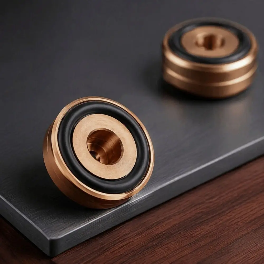 Durable Gold Cutting Board Feet 40 * 10mm Aluminium Alloy Anti Vibration Feet Amplifier Feet Amplifiers