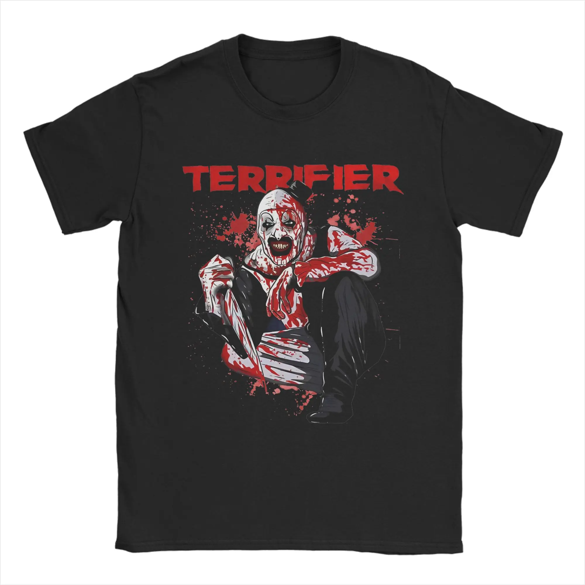 Clown Terrifier Character T Shirts for Men Women Cotton Vintage T-Shirts O Neck  Tees Short Sleeve Clothing Summer