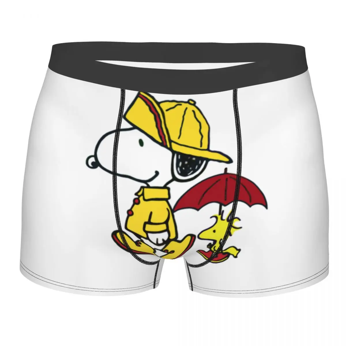 

Manga Snoopy Woodstock Cartoon Dog Boxer Shorts Men 3D Print Male Soft Underwear Panties Briefs
