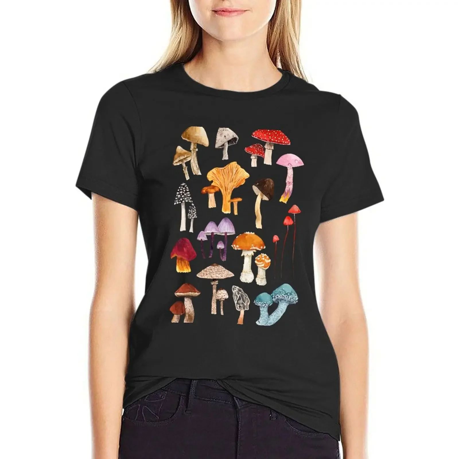 

MUSHROOMS T-Shirt customizeds new edition quick-drying Top Women