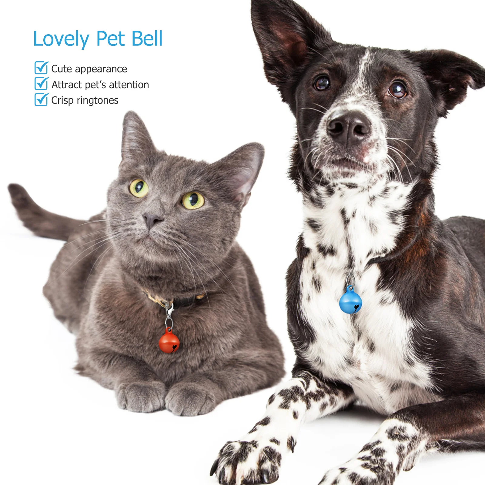 

20 pcs Pet Collar Bells Dog Cat Accessories Copper Hanging Bells For Puppy Kitten Holiday Decoration Multi-Function Charms