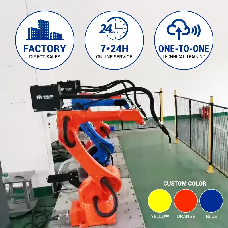 Automatic 6 Aixs Robotic Arm MIG Welding Machine Payload 10KG 1510mm 3D Welder System for Metal Factory Price