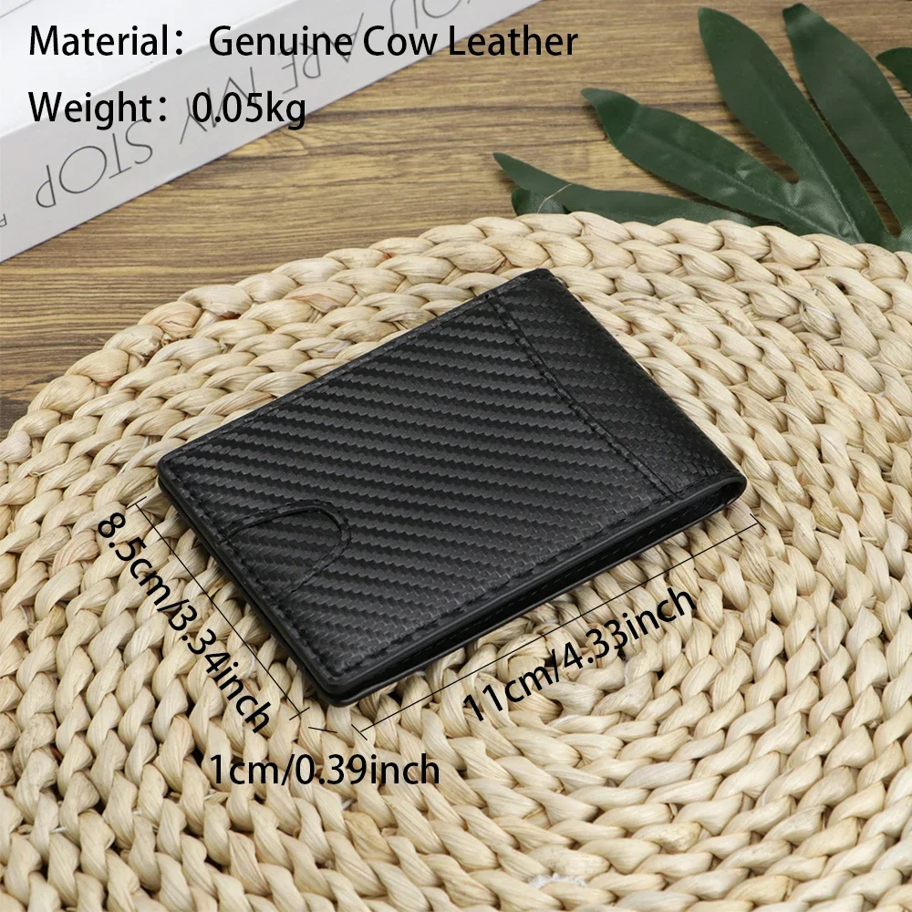 URBAN MASTER Ultrathin Credit Card Holder for Men Genuine Leather Bifold Simple Small Wallet 2222