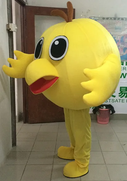 

Small Bird Yellow Chicken Mascot Costume Cartoon Apparel Masquerade Birthday Party Cosplay Apparel