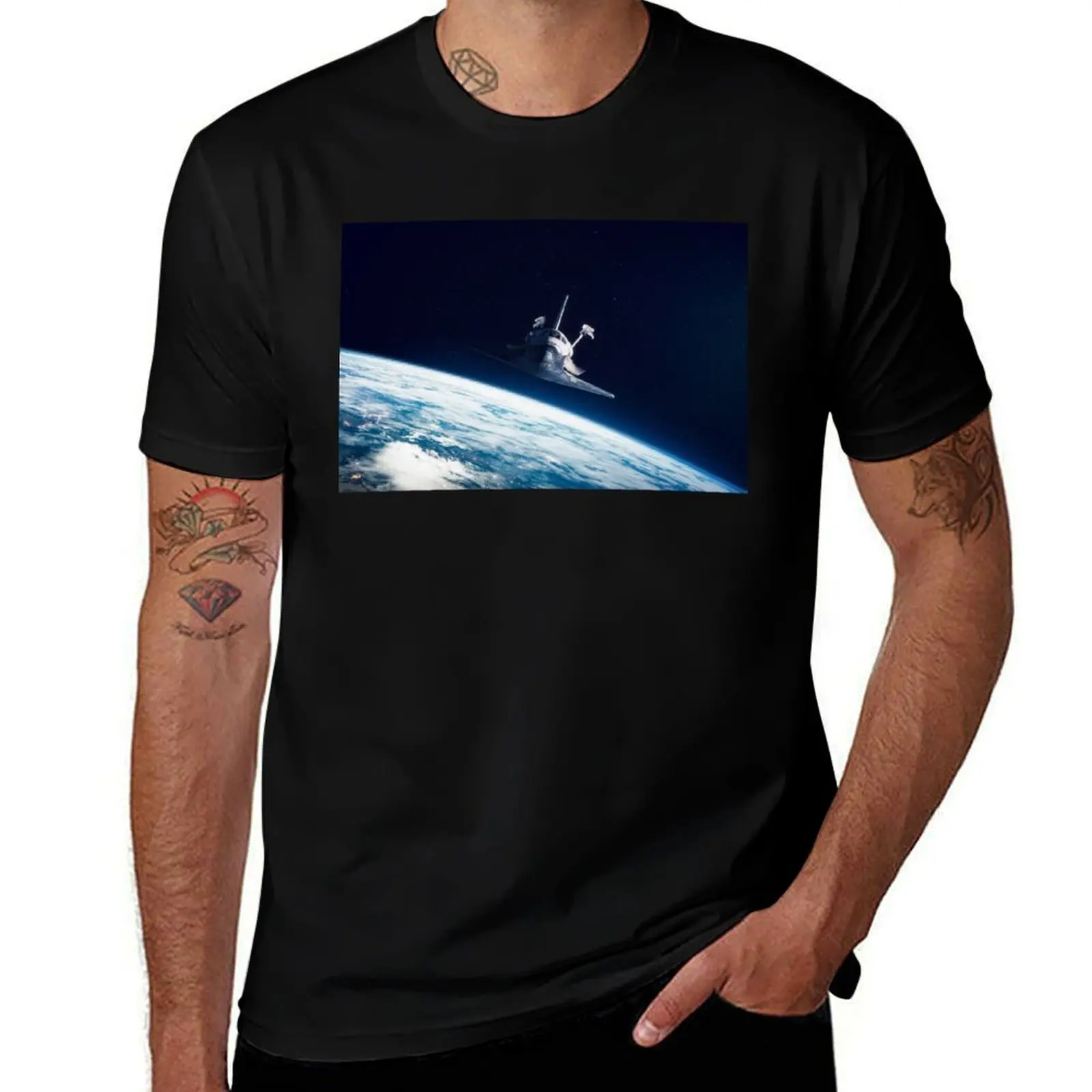 

Space Shuttle Atlantis T-Shirt cotton t shirt pack t shirts for man pack cotton T-Shirt