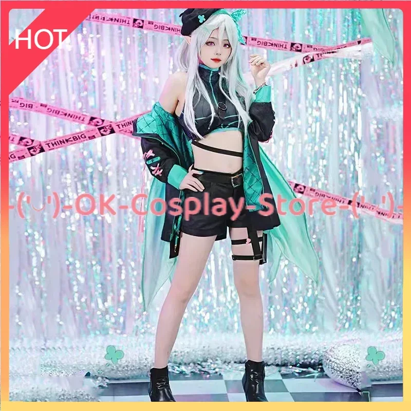 Pomu Rainpuff Cosplay Costume Women Cute Party Suit Coat Top Skirts Vtuber Clothing Halloween Carnival Uniforms Custom Made