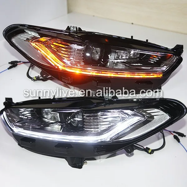 

For FORD Fusion Titanium for Mondeo LED Head Lamps Projector Lens 2014 Year SY Turning Light Overflow Function