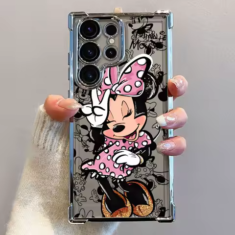 Disney Mickey Minnie Mouse Case for Samsung Galaxy S22 FE S24 S21 S23 Ultra S20 Plus S25 Soft Cover