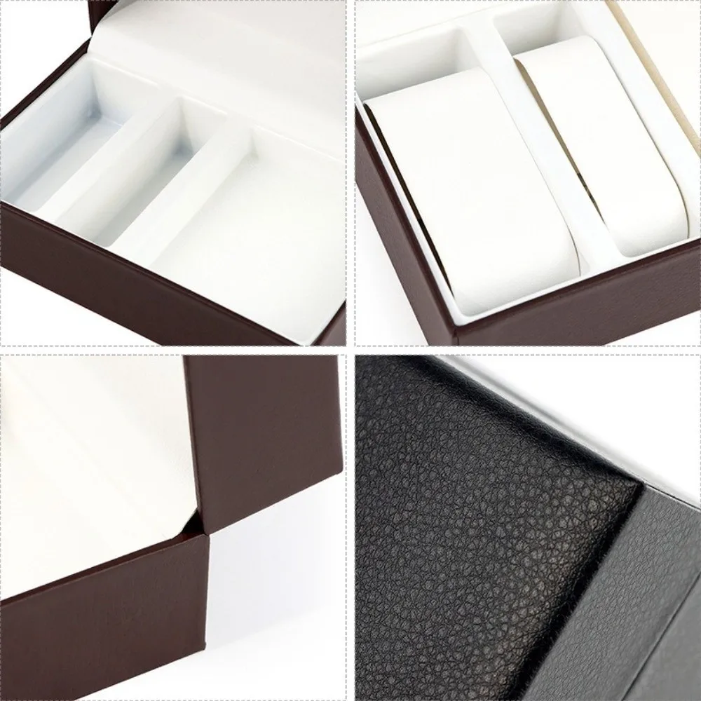 Premium Watch Jewelry Box PU Leather with Soft Interior Organizer Case Watches Necklace Bracelet Storage Display Holder