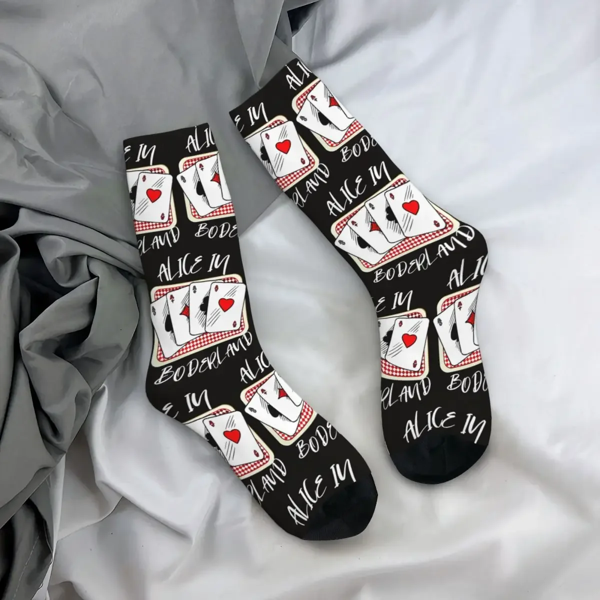 

Носки All Seasons Crew Stockings ALICE IN BORDERLAND, длинные носки в стиле хип-хоп для мужчин и женщин, подарки на День святого Валентина