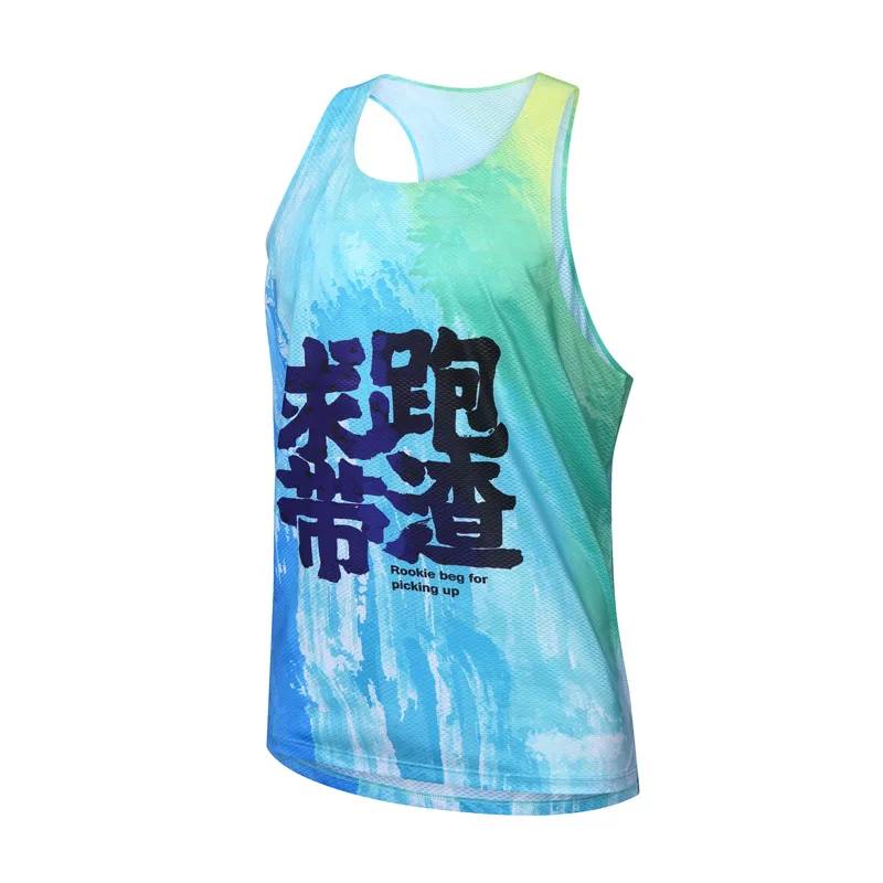 Men's Athletics Marthon Running Tank Top Traning Vest Quick Dry Fitness Shirts Guys Athlete Gym Women's Sports Tank Tops Letters