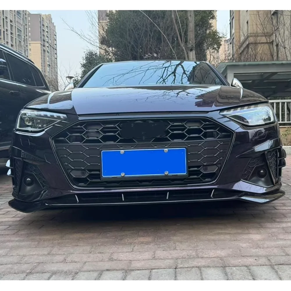 Audi A4 S4 B9 세단/Avant 2020 2021 2022 2023 2024 자동차 앞 범퍼 립 스포일러 스플리터 디퓨저 바디 키트 튜닝 앞치마 썸네일 2