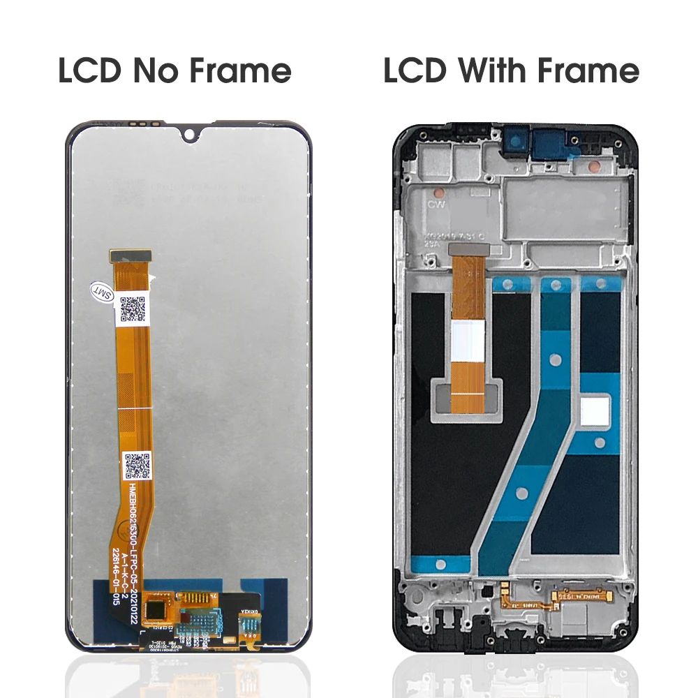 Tela LCD com moldura, digitalizador de toque para Oppo Realme C2, A1K, CPH1923, 6,1 polegadas