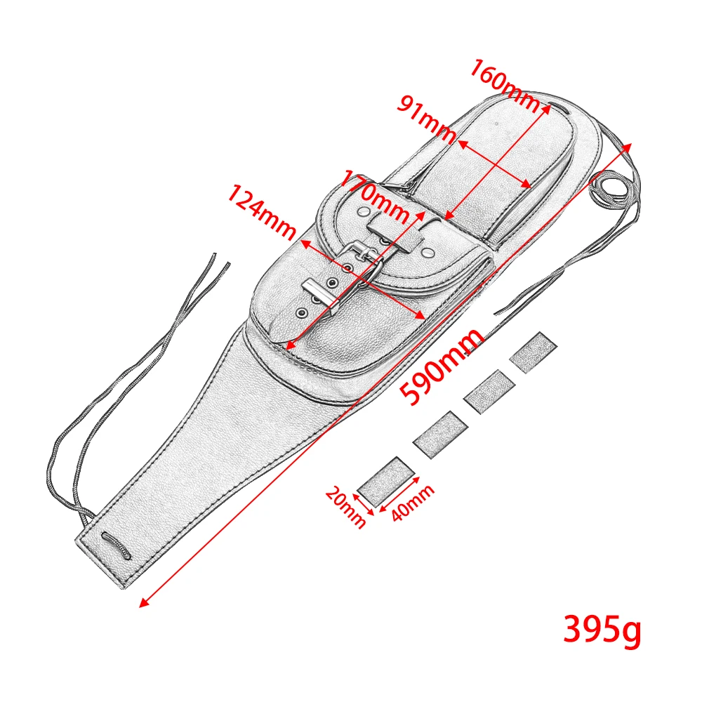 Motorcycle PU Leather Fuel Tank Bag Gas Tank Pad Cover For Harley Sportster Forty Eight XL883N XL1200X