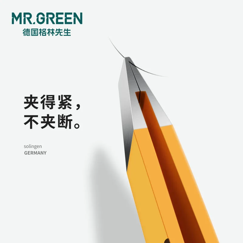 MRGREEN Professionele wenkbrauwpincet met gebogen handvat Fijne ontharing Roestvrijstalen schoonheidsmake-uptool