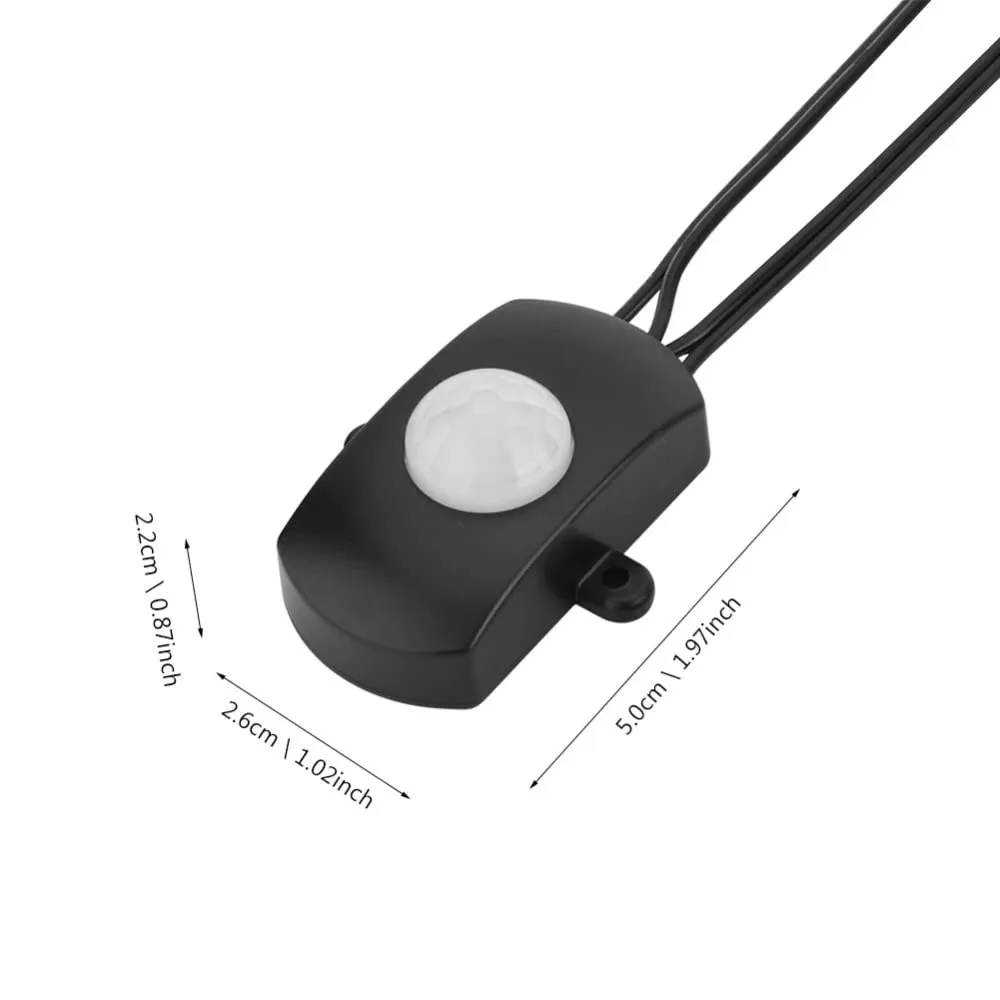 PIR Motion Sensor Switch, Infrared Motion Sensor USB Human Body Movement Sensor for LED Strip DC 5V/12V/24V Adjustable Sensor