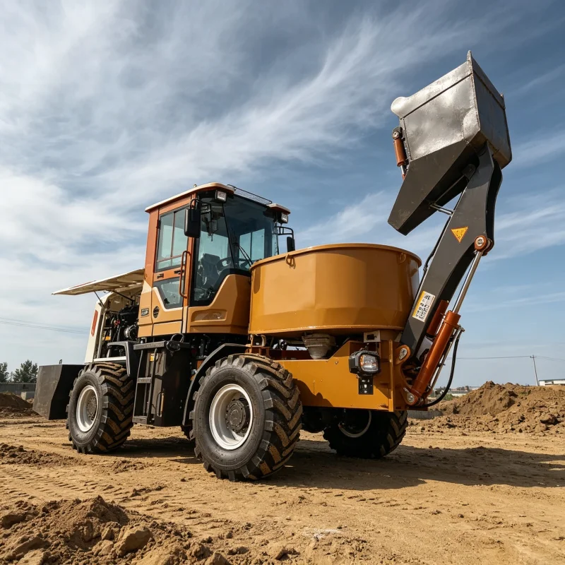 Self Loading Concrete Mixer 1.8m3 Small Mobile Batching Truck 4x4 Drive For Rural Housing And Small Scale Building Works