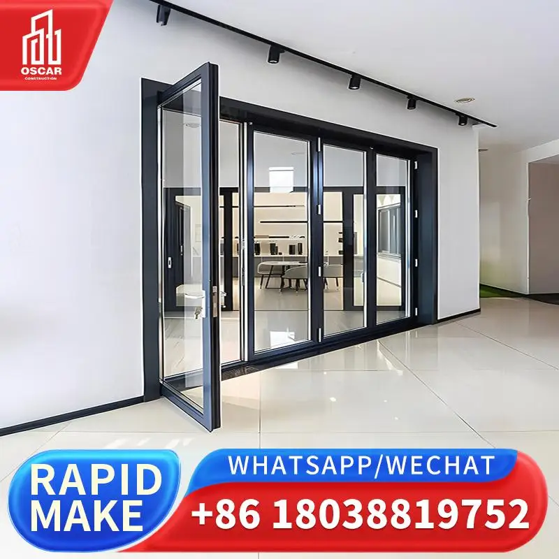 

Настраиваемая высокофункциональная алюминиевая дверь-гармошка для офисных помещений в Европе, изготовленная на заводе алюминиевая складная дверь