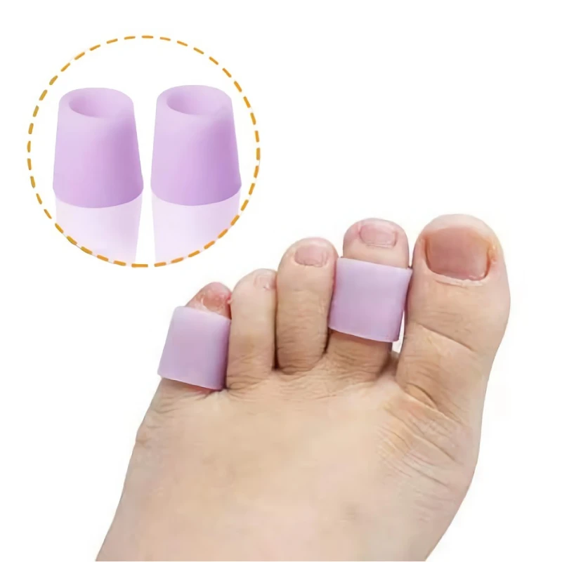 

2/20pcs Comfortable With High Elasticity Purple Washable Silicone Separator Toe Protectors Prevent Blisters Calluses And Corn