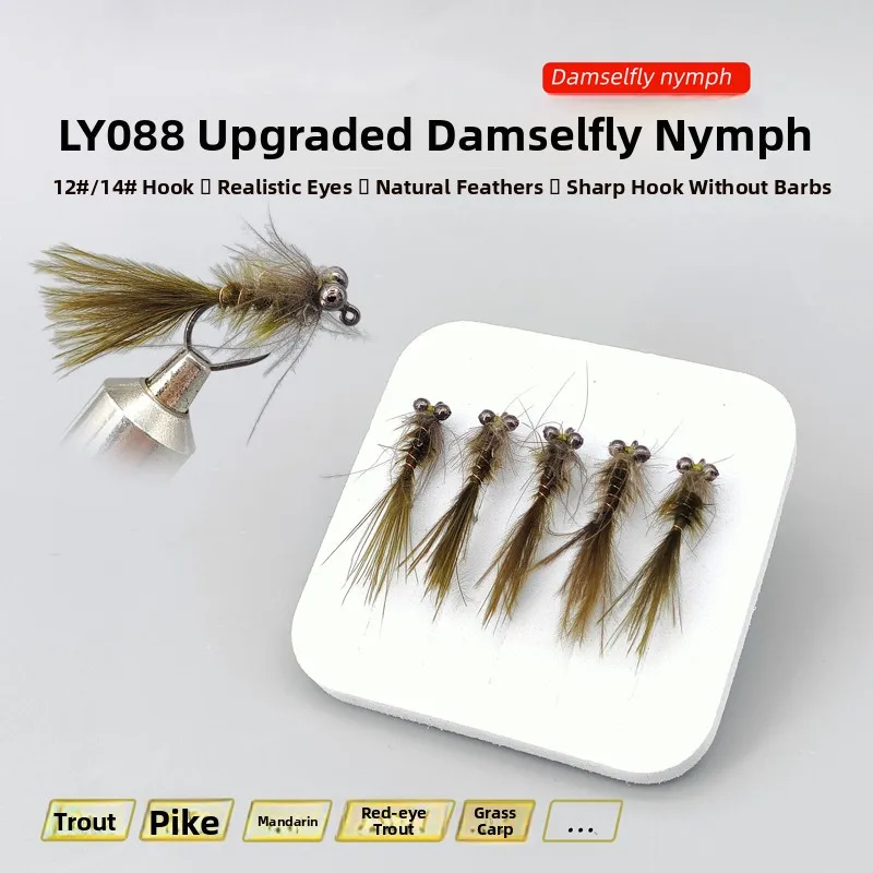 anzois-de-pesca-com-mosca-versao-aprimorada-beanworm-hook-sem-farpa-isca-artificial-para-truta-arco-Iris-marca-white-heron