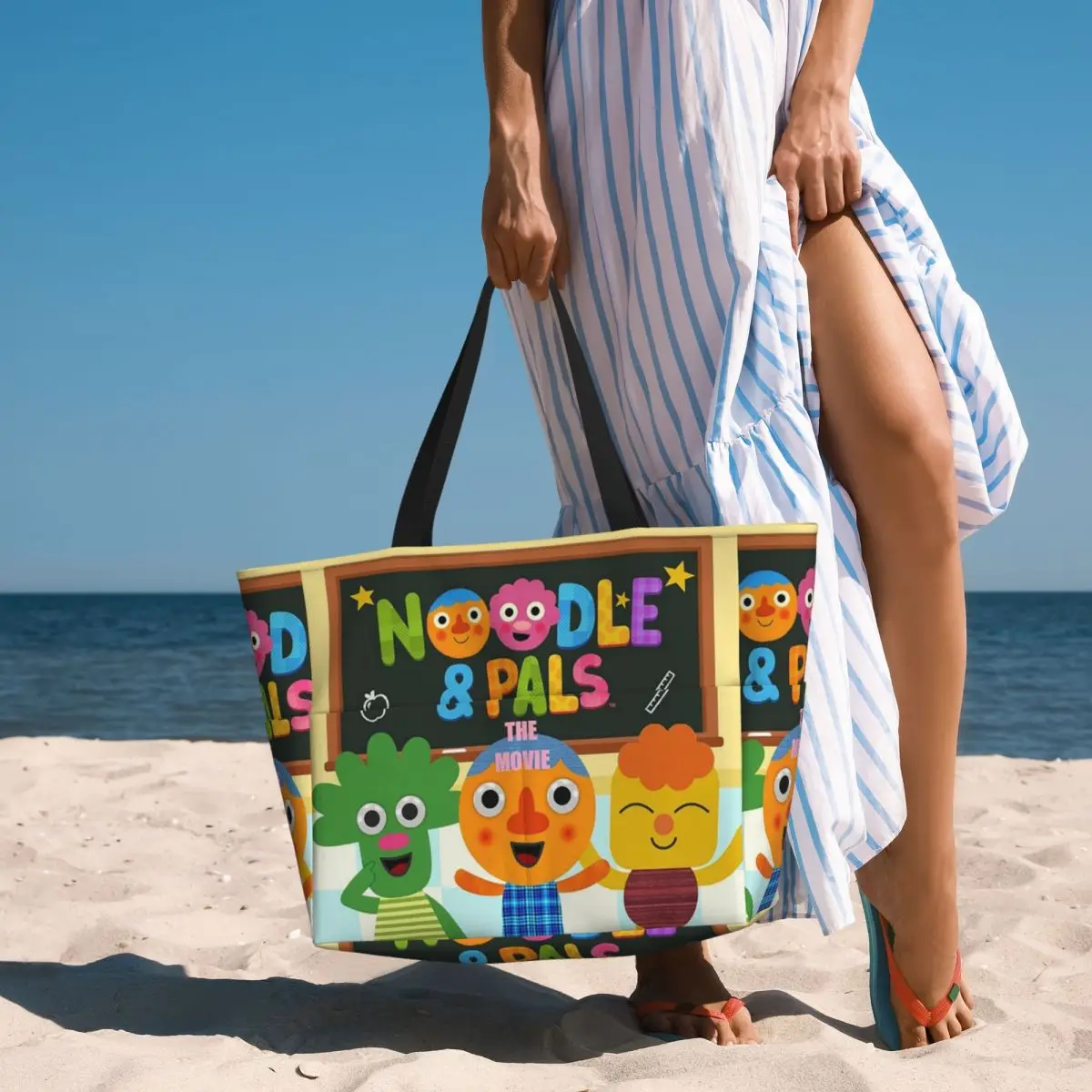 

Noodle And Pals Micro Super Simple Cool (1) Beach Tote Bag Sport Gym Yoga Duffle Large Tote Bag Women Travel Bag Fitness bag