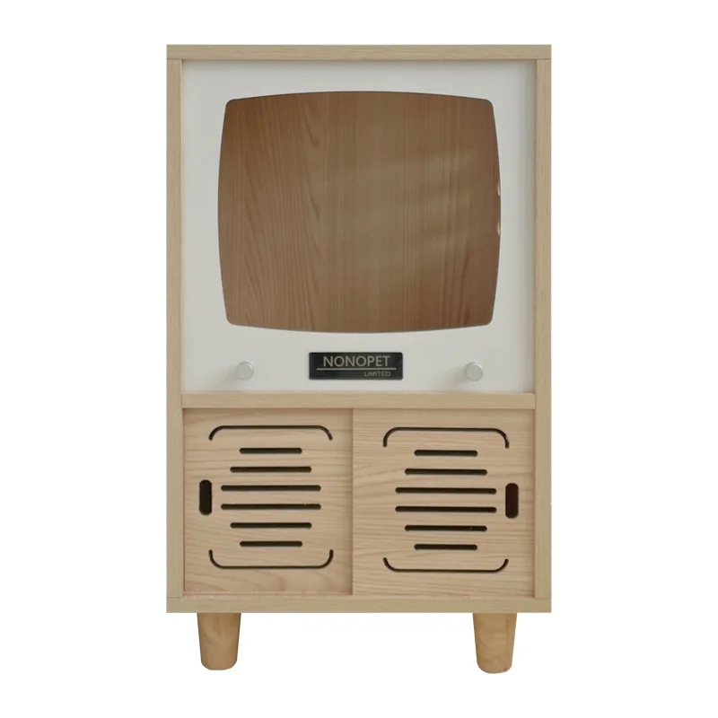 

Creative solid wood human cat shared bedside table cat nest bed moisture-proof mildew-proof simple four-season