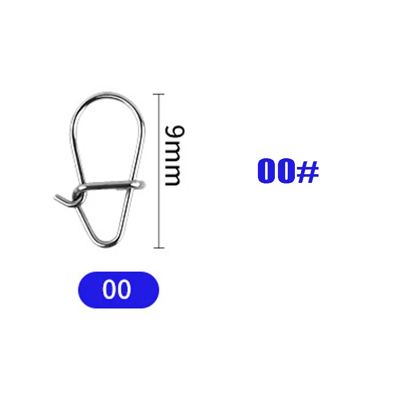 50 Stück-100 Stück 00 # -3 # Angeln Schöne Haken Snap Pin 304 Edelstahl Angeln Barrel Wirbel Köder Stecker Zubehör Pesca