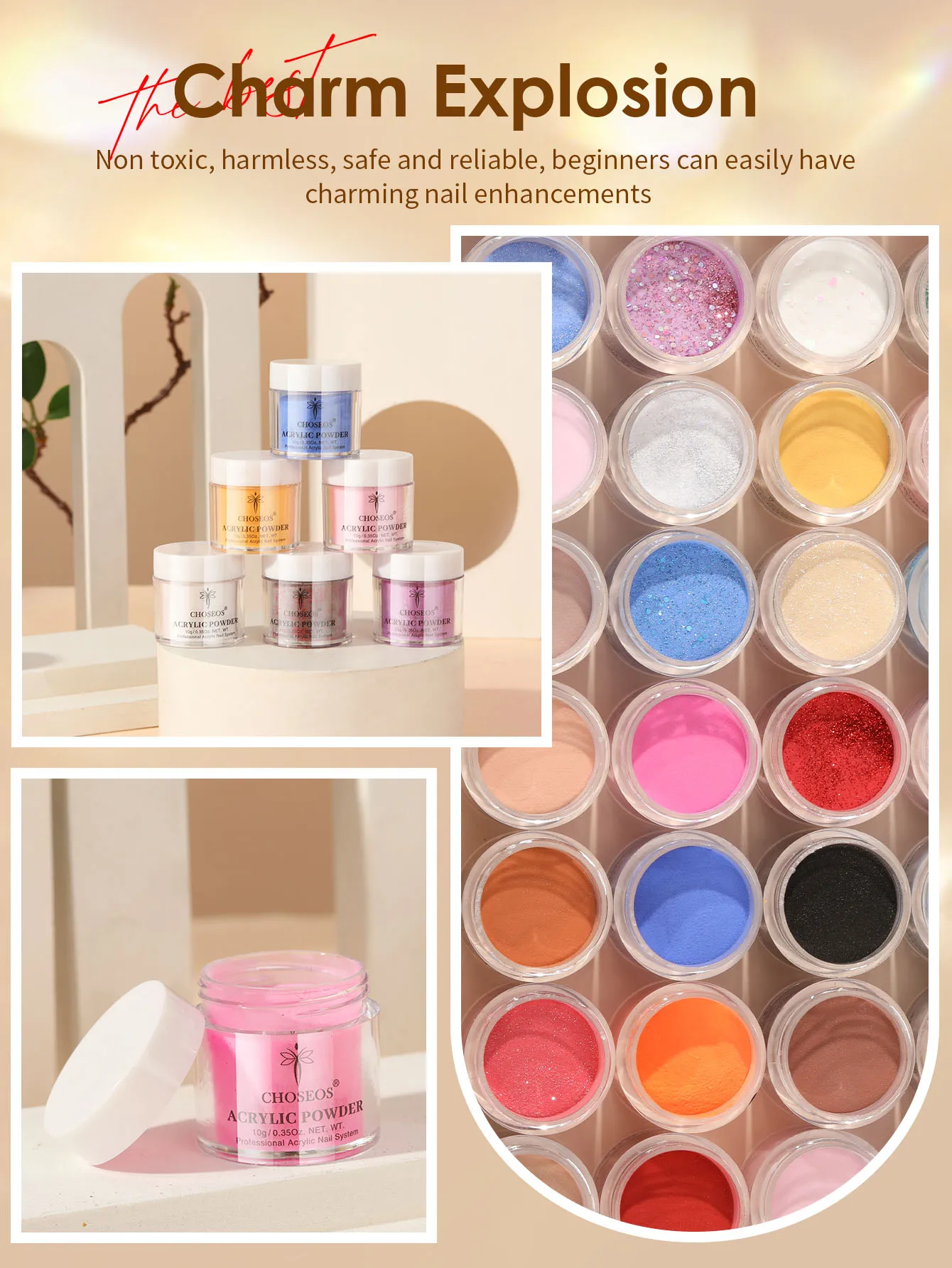 Ensemble de poudre à ongles néon fluorescente vibrante, 48 pièces, adapté aux débutants au bricolage à la maison, créez des décorations éblouissantes pour nail art