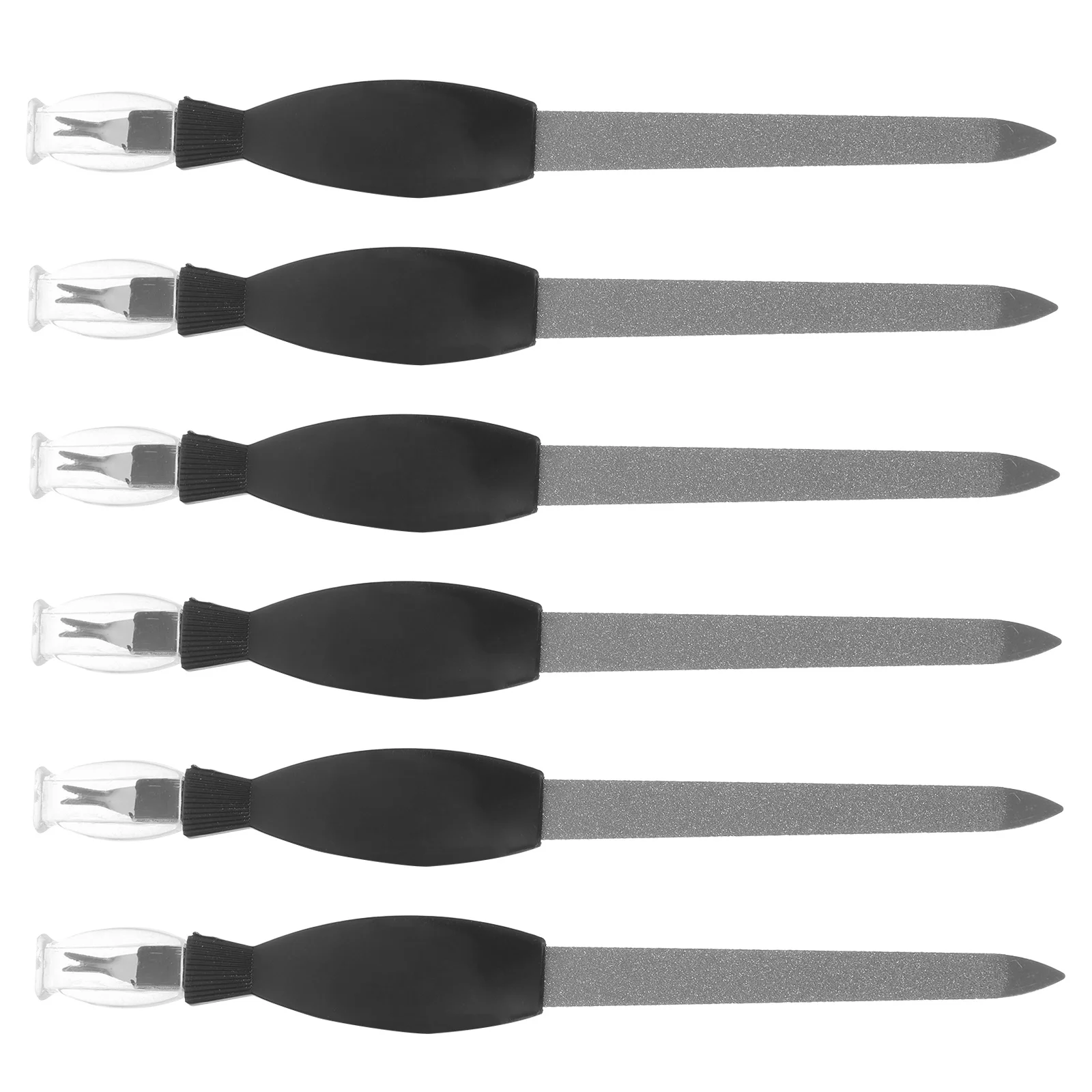 

12Pcs Nail File Dead Skin Pusher Dual Grit Stainless Steel V-Shaped Cuticle Remover Manicure Tool for Professional Personal Use