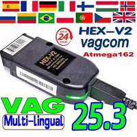 2026 Newest VCDS 25.3 VAG Scanner Tool Cable OBD2 Diagnostic Multi-Language HEX V2 Wesheu VCDS VAG COM For Audi SKODA VW Car