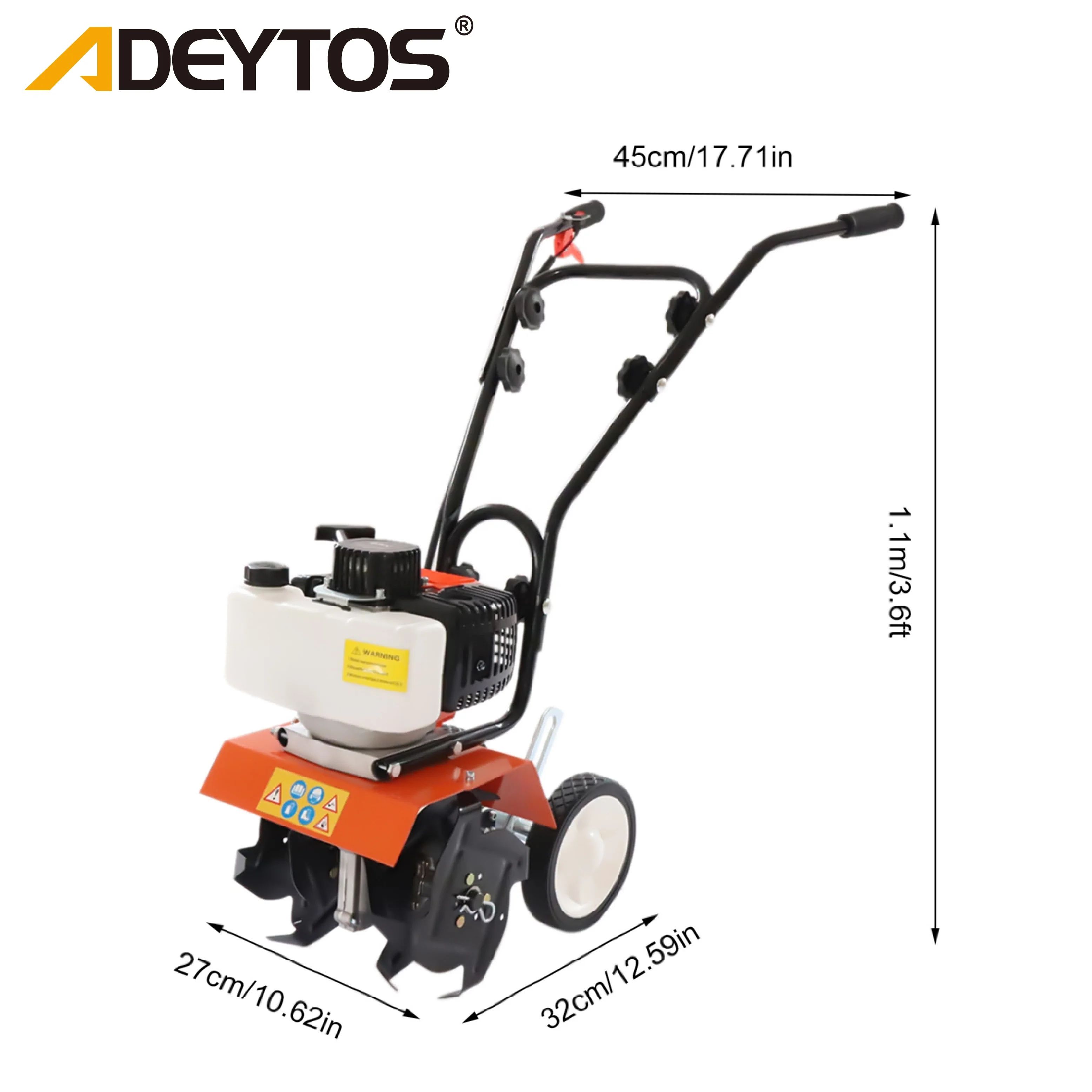 Cultivador Profesional de Alta Calidad de Dos o Cuatro Tiempos, 52cc, 2.2hp, Mini Motocultor Agrícola para Agricultores, Desbrozadora