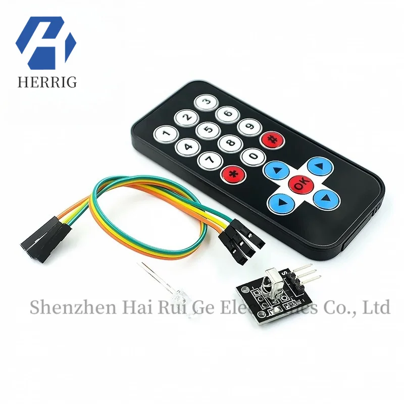 HX1838 Инфракрасный беспроводной комплект дистанционного управления Модуль дистанционного управления робота (пульт дистанционного управления + плата приемника)