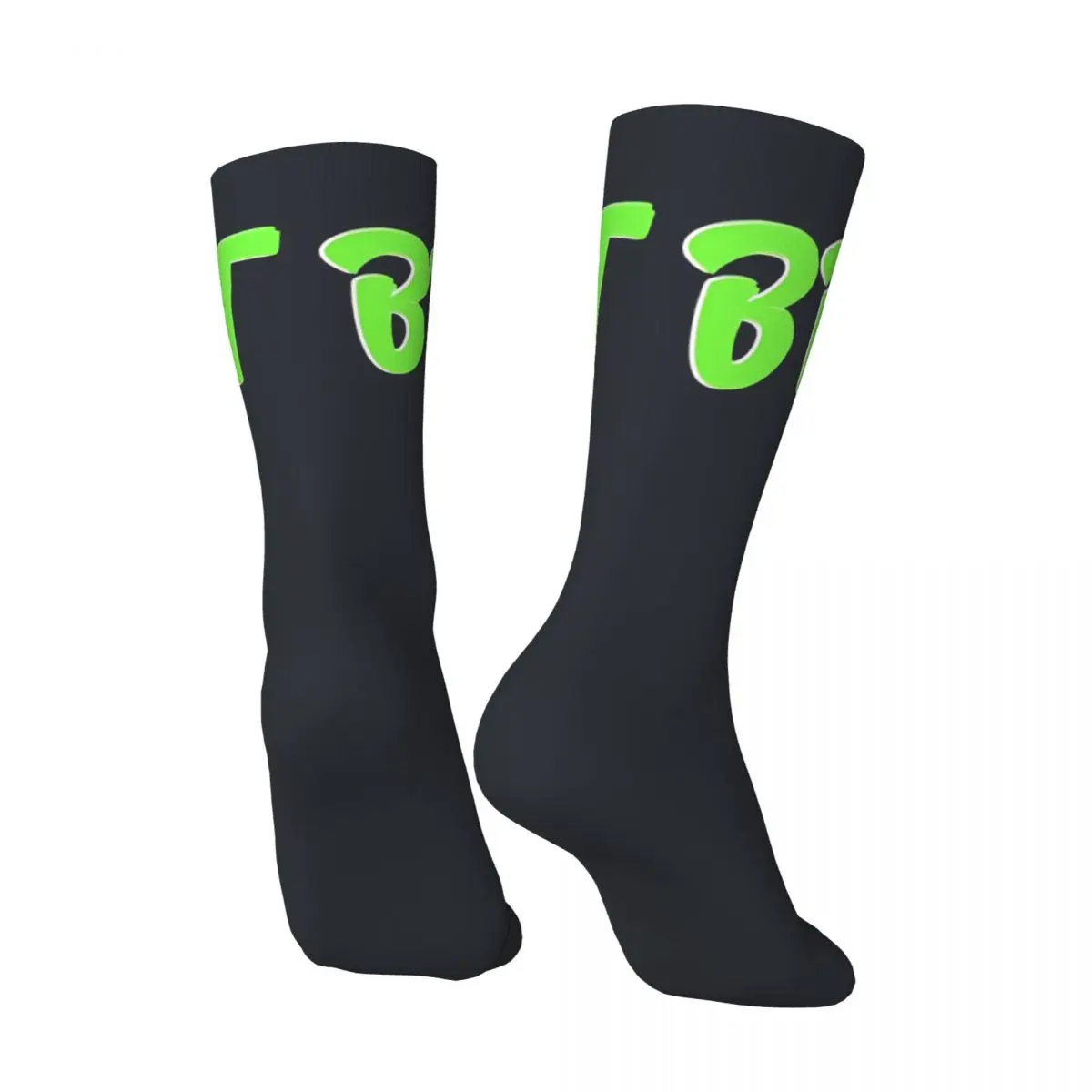 Retro BRAT Green Men's compression Socks Unisex Charli XCX Harajuku Pattern Printed Novelty Crew Sock