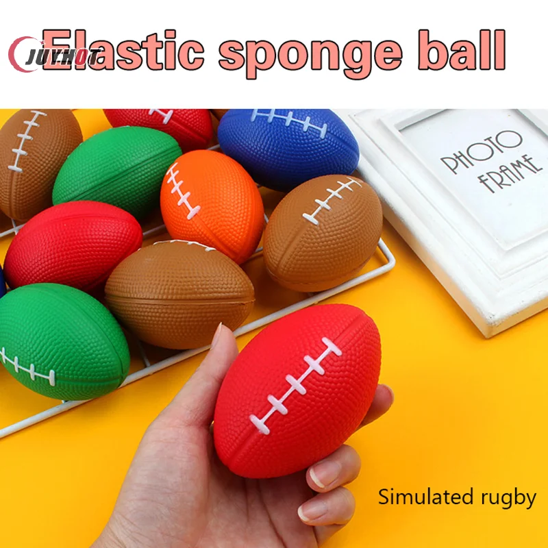 1pc Pu Foam Solid Soccer Rugby Grip Ball For Release And Pressure Relief Slow Rebound Toy Balls American Football Ball