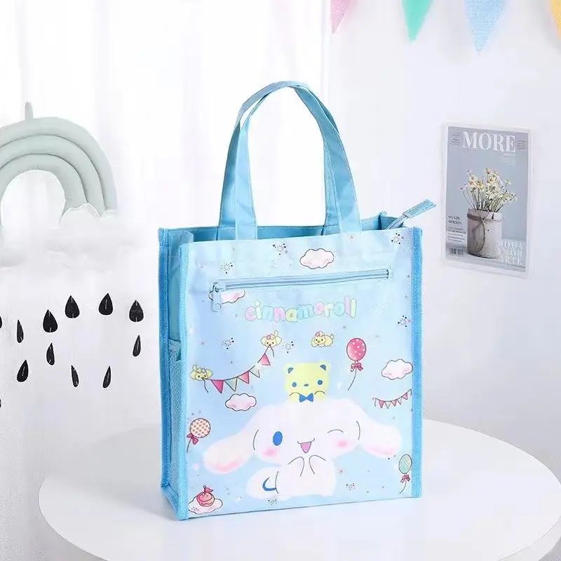 Sanrio cartoon My melody Hello kitty CinnamoroII Pompom Purin little twin star anime handbag lunch bag study bag new style