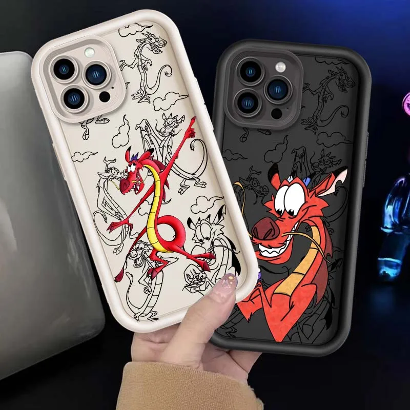 

Disney Cute Dragon Anime For Apple iPhone 16 15 14 13 12 11 Pro Max Plus Eye Ladder Soft TPU Silicone Cover