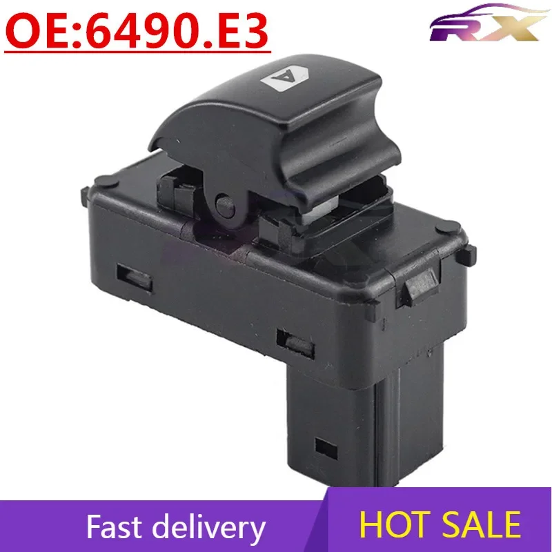 NEW:6490.E3  Power Window Master Control Single Switch For Peugeot  /Citroen