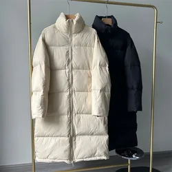 2023 donne caldo cappotto invernale spesso manica lunga colletto alla coreana 90 piumino d'anatra bianco Parka nero vestiti cappotto lungo Casaco Feminino