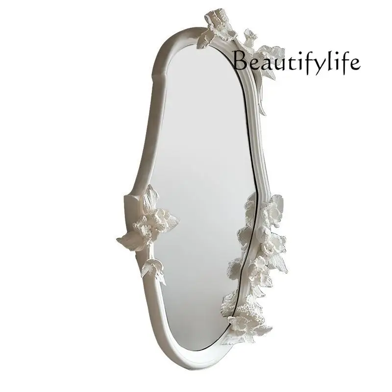 

French dressing mirror Art decoration fitting mirror Entrance bathroom Wall-mounted full-length mirror