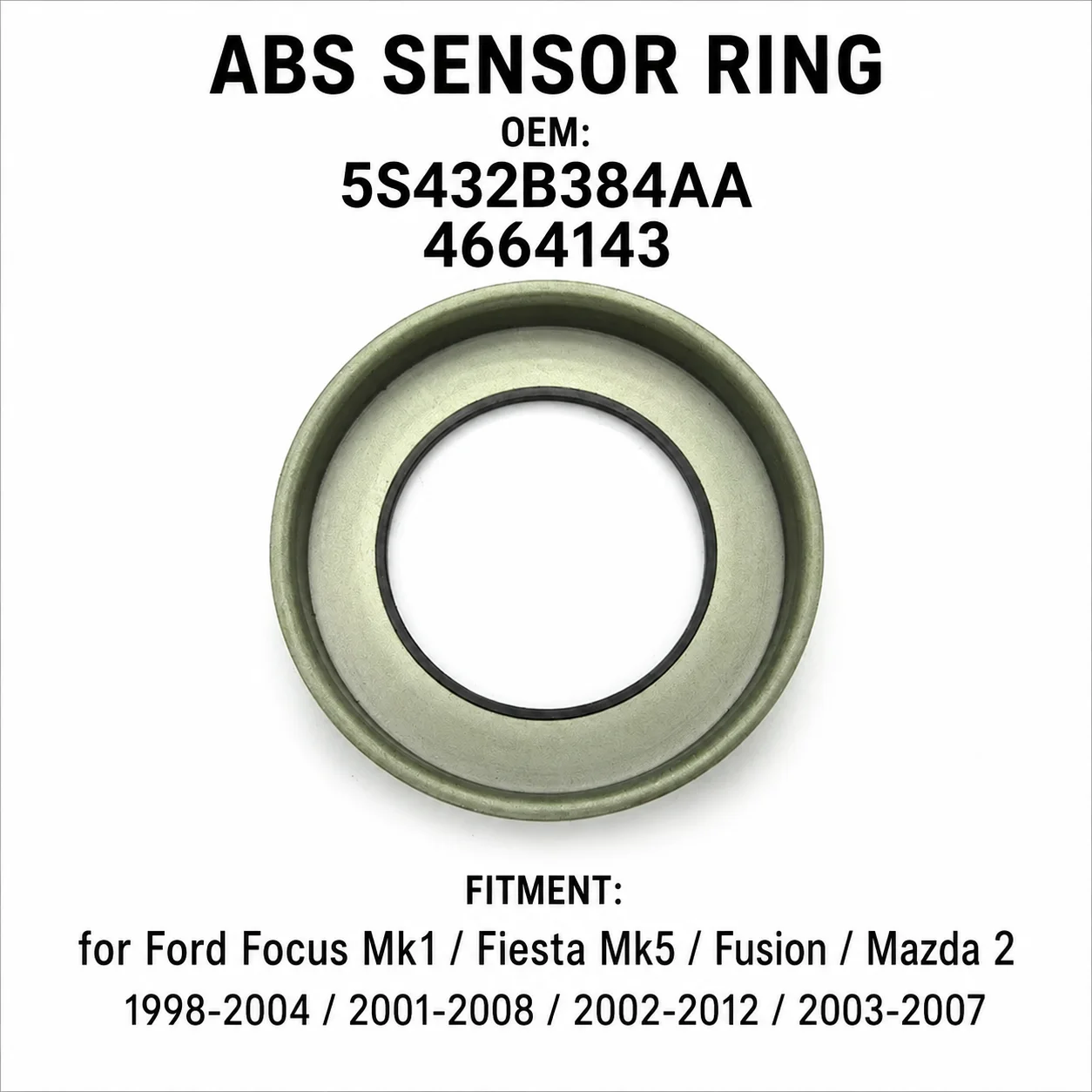 Abs Sensor Ring Rear Axle Left & Right For Ford Focus Fiesta Mk5 Fusion Estate Mazda 2 1.4 1.6 Accessories 5S432B384AA 4664143