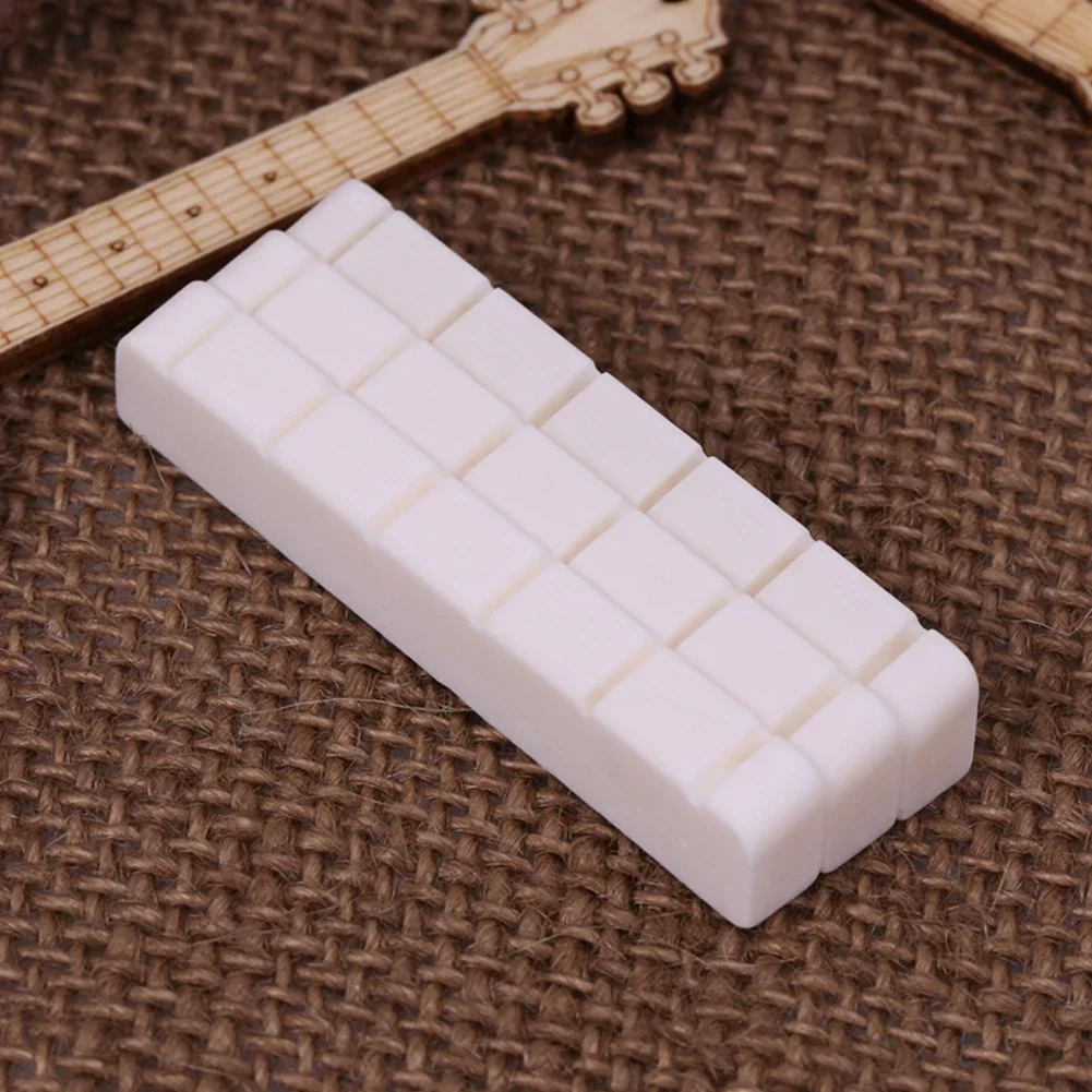 Durável prático útil de alta qualidade porca guitarra branco 52mm 6 cordas 80mm ponte guitarra clássica sela