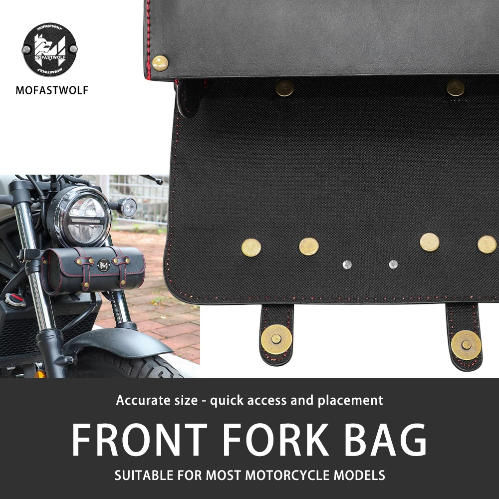 Universal Bags Black Motorcycle Tool Bag Front Fork Handlebar Saddlebag Roll Barrel Racing Tail Barrel Storage Accessories