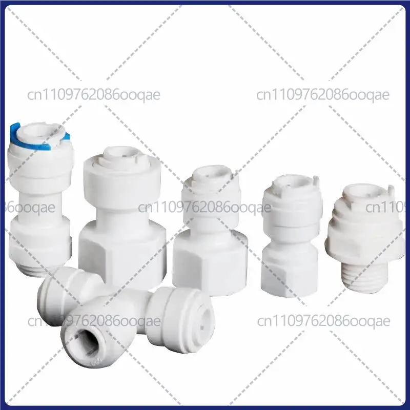 Commercial & Home Ice Maker, 2.5 Points PE Pipe, 4 to 3 Threaded Connector, 8mm 5/16 Water Purifier Hose
