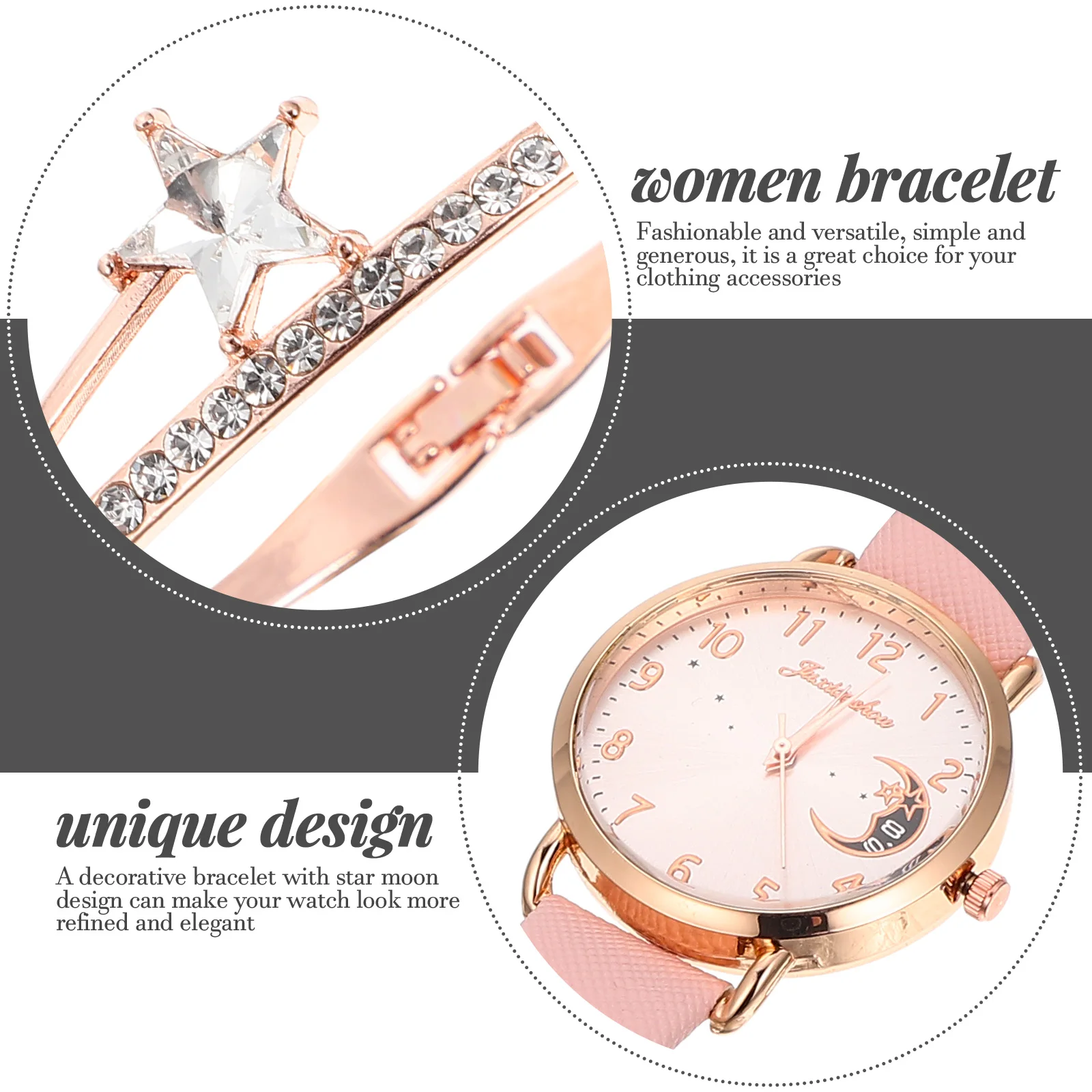 Set di braccialetti per orologio con motivo luna di compleanno, braccialetti da donna, decorazione con numeri, Miss