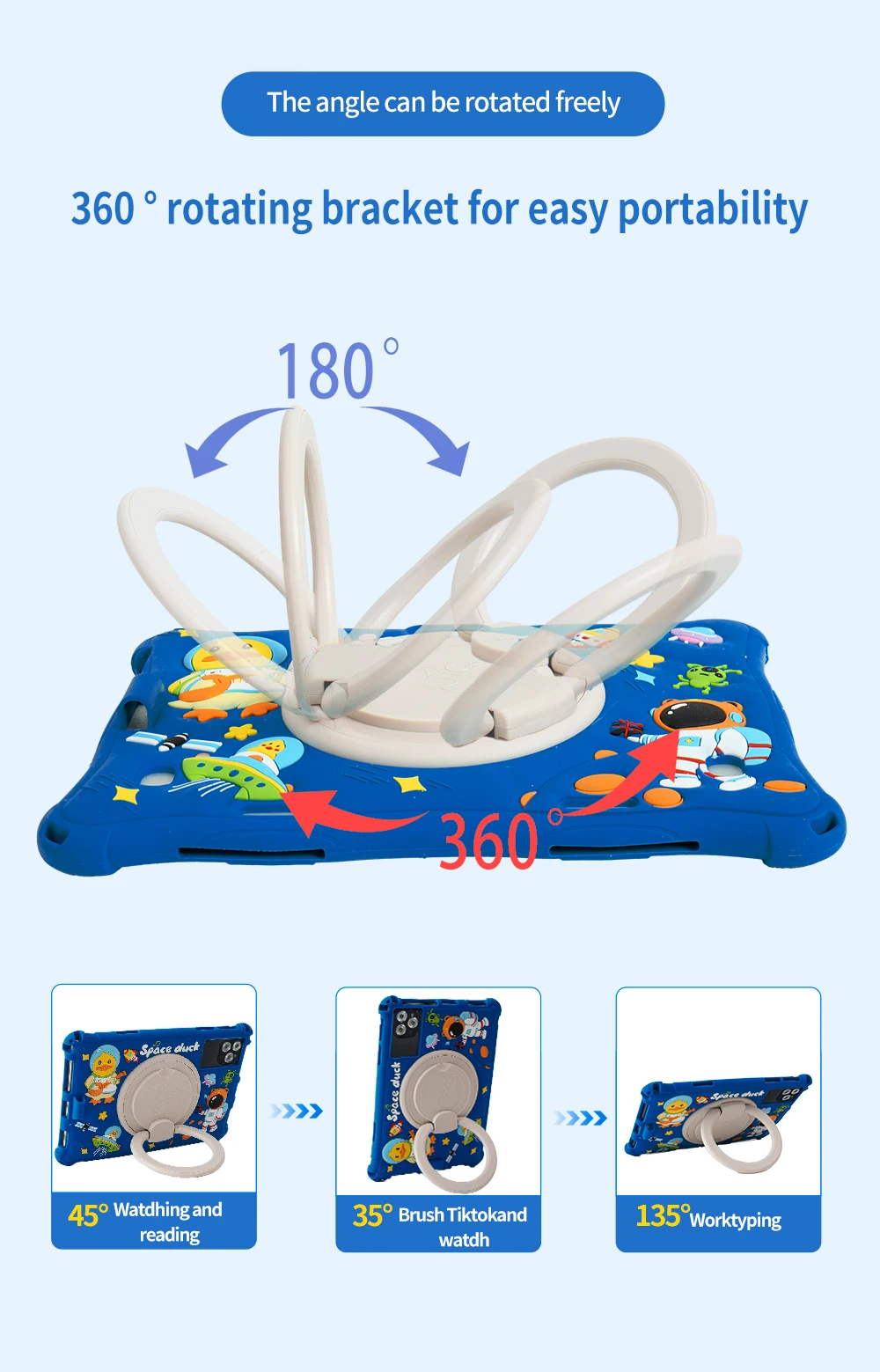    Android 13 Tablet 10.1Tablet Wifi Bambini 4 + 64GB Doppia Fotocamera Giocattoli Educativi di Apprendimento Per Bambini PC Ragazzi Ragazze Regali Per Bambini Tab