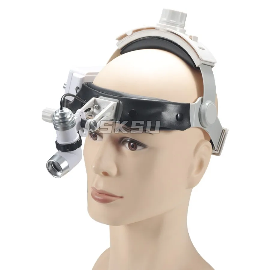 SKSU Dental 5W Head Mounted Headlamp Oral Inspection Lighting LED Headlamp Light Source Brightness Strong Spot Smooth Adjustable