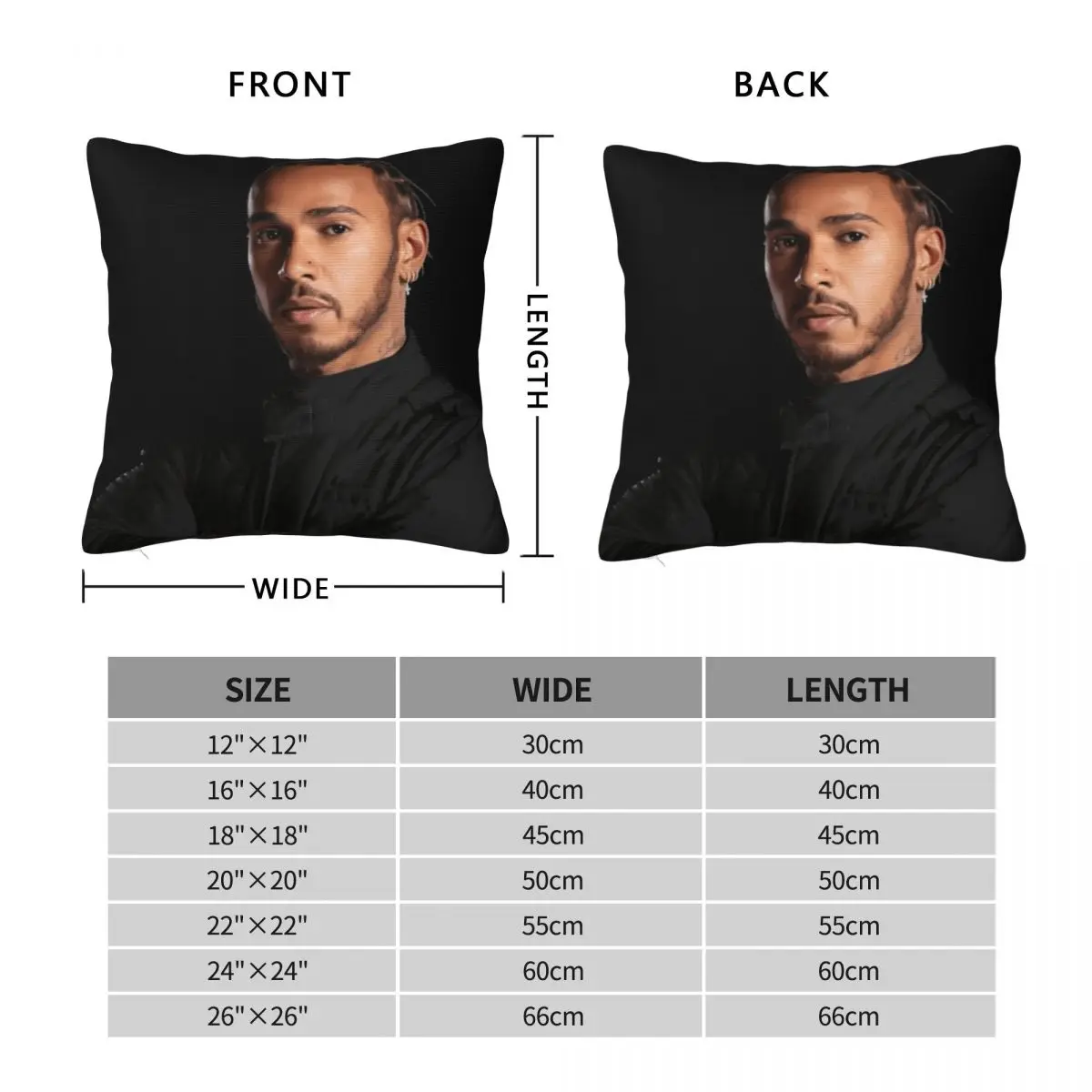 Lewis Hamilton Racing Driver Square Pillowcase Polyester Linen Velvet Creative Zip Decorative Pillow Case Home Cushion Cover