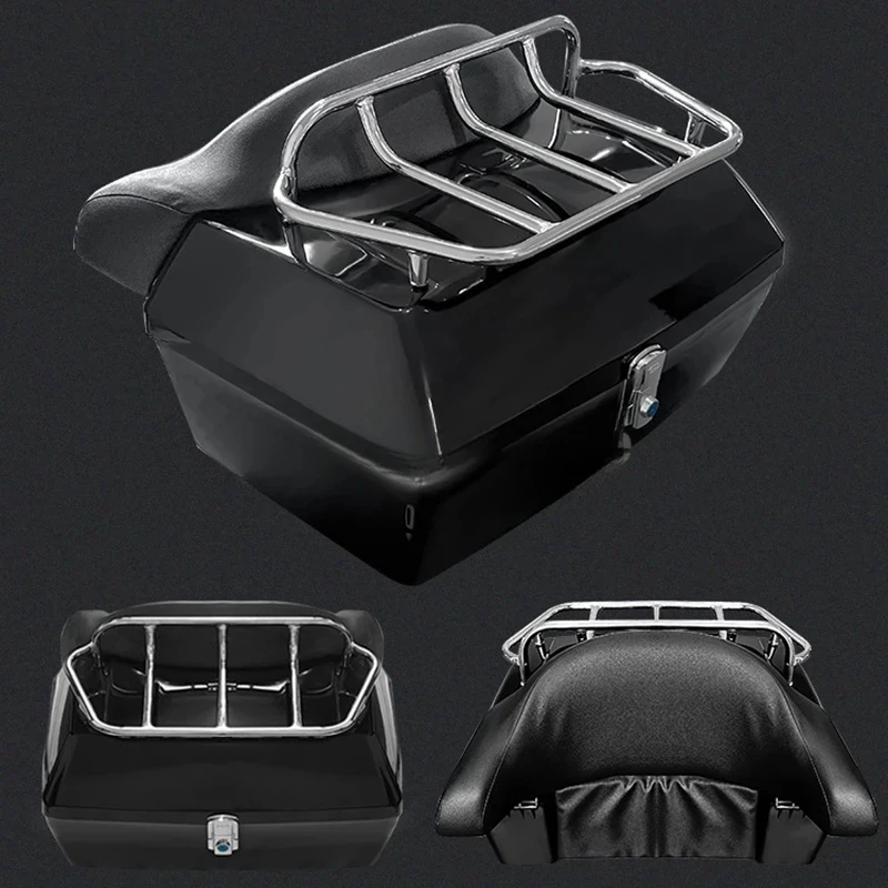 

Bestseller 48L Trunk Helmet Rear Tail Storage Box Universal Top Lage Cases With Backrest Pad Motorbi